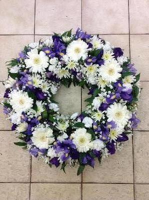 Purple & White Wreath