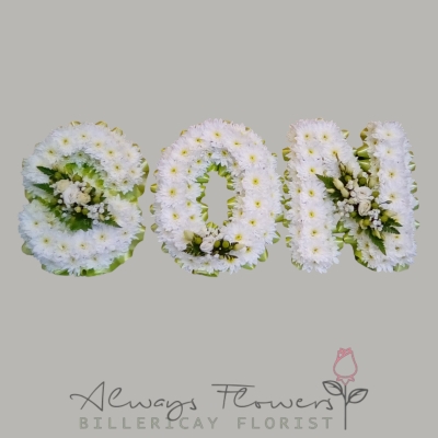 Personalised Letters White with Ribbon