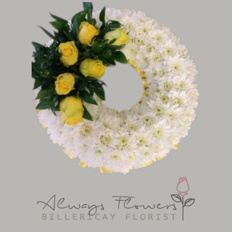 Based Wreath with Ribbon