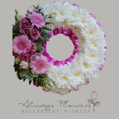 Based Wreath with Ribbon