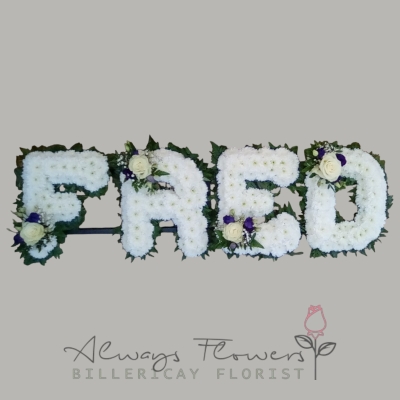 Personalised Letters with Foliage edge