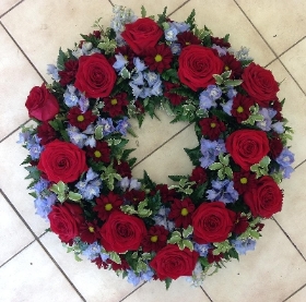 Claret & Blue Wreath