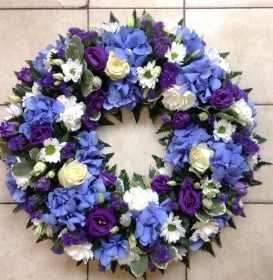Blue and Purple Wreath