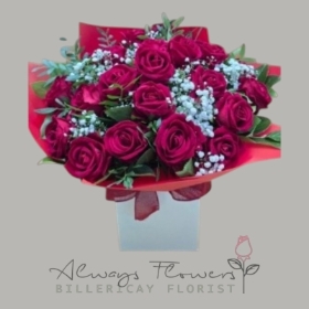 24 Red Luxury Roses